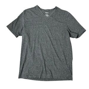 Express Gray Short Sleeve Tee Classic V-Neck